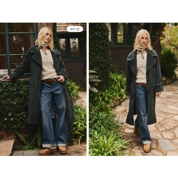 We The Free Jackets & Blazers - We The Free Free People Fox Corduroy Duster Corduroy Trench Coat XL